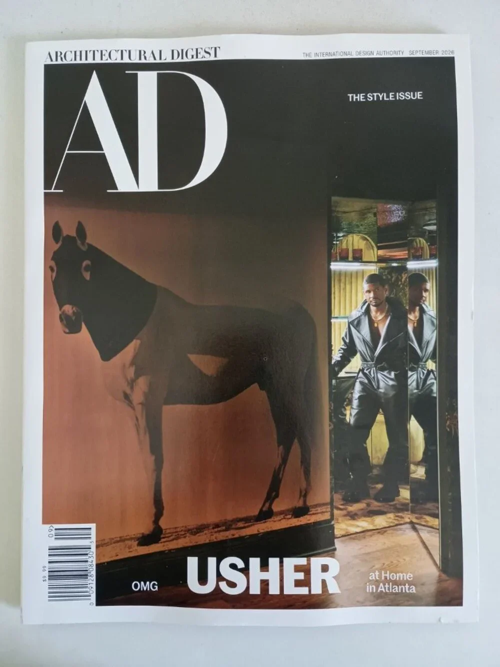Architectural Digest magazine September 2026 featuring Usher